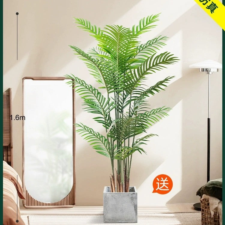 Artificial Green Plant High-End Light Luxury Anthurium Floor Potted Fake Flower Tree Indoor Living Room Bionic Plant Decorative Ornament