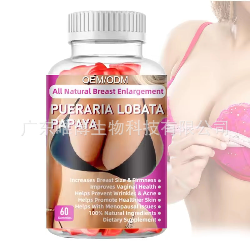 New Arrival Cross-Border Kudzu Papaya Gummy Candy PUERARIA LOBATA PAPAYA gummies Amazon Hot Sale