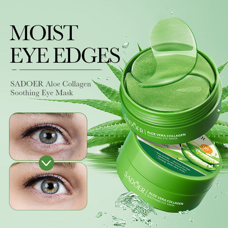 Aloe Vera Eye Mask80g Collagen Hydrating Moisturizing Improves Dark Circles Eye Lines Eye Bags Factory Wholesale