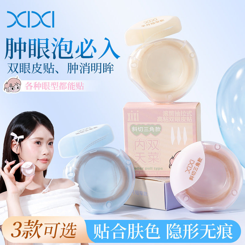 xixi Roller Pull-Out High-Adhesion Double Eyelid Tape Natural Invisible Seamless Non-Reflective Puffy Eye Beauty Tape J199