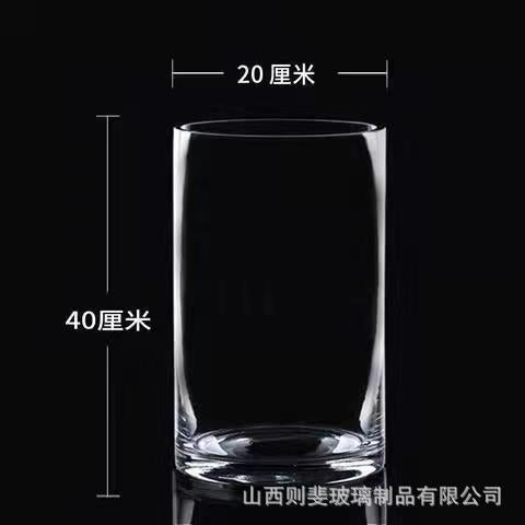 Zefei One-Piece Dropshipping Internet Celebrity Transparent Straight Glass Vase Bedroom Desktop Living Room Dining Table Fresh Flower Arrangement Ornament
