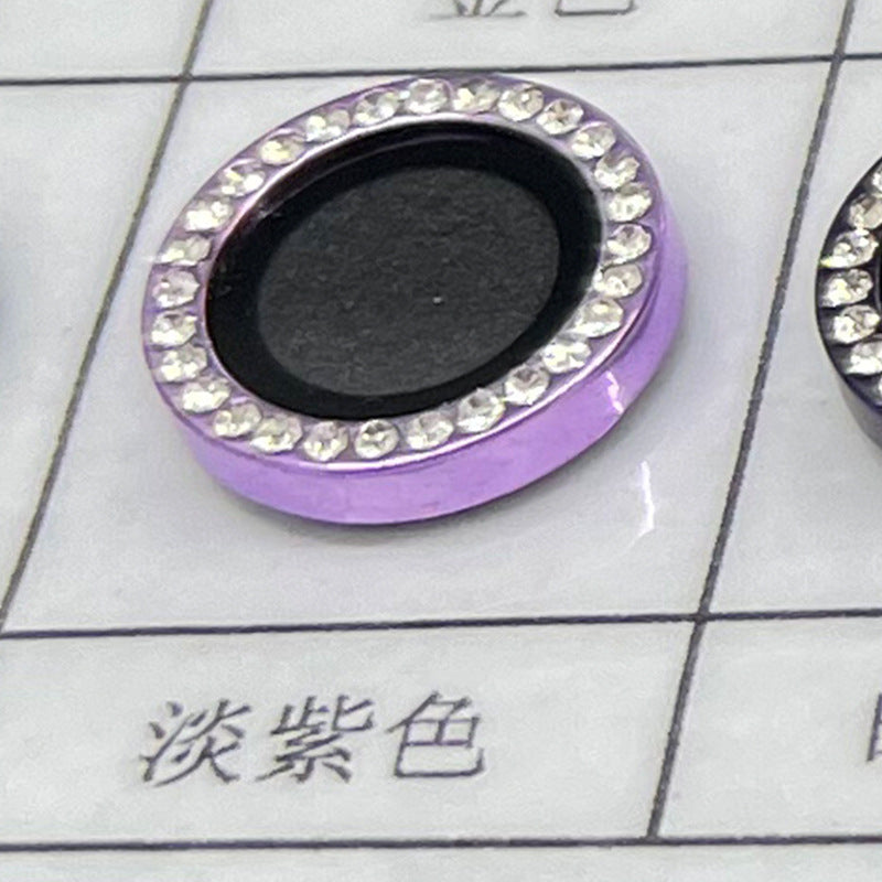 Suitable for Mobile Phone Flash Diamond Film Apple17Promax Diamond-encrusted Eagle Eye Lens Film Camera Rhinestone Metal Protective Ring