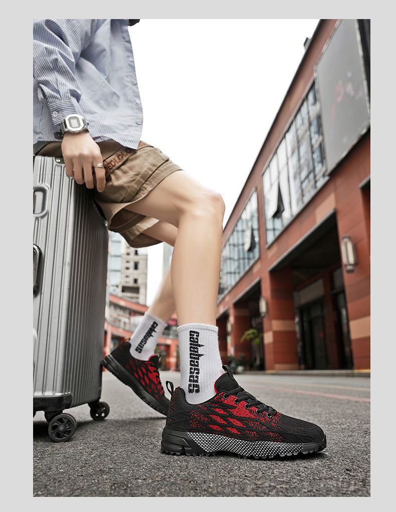 Men's New Low-Top Mesh Shoes Lightweight Comfortable Cushioned Sneakers Outdoor Fashion Versatile Casual Men's Shoes