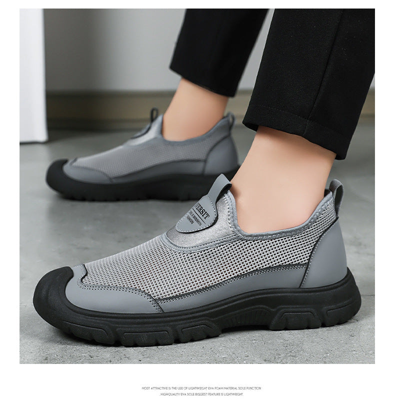 Men's Breathable Casual Shoes Summer New Fashion Sports Shoes Dropshipping Versatile Single Shoes Soft Sole Comfortable Dad Shoes