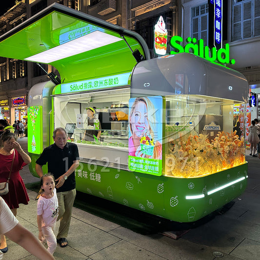 Mobile Breakfast Cart Night Market Food Cart Outdoor Commercial Street Sales Cart Mobile Food Cart Multifunctional Internet Celebrity Snack Cart