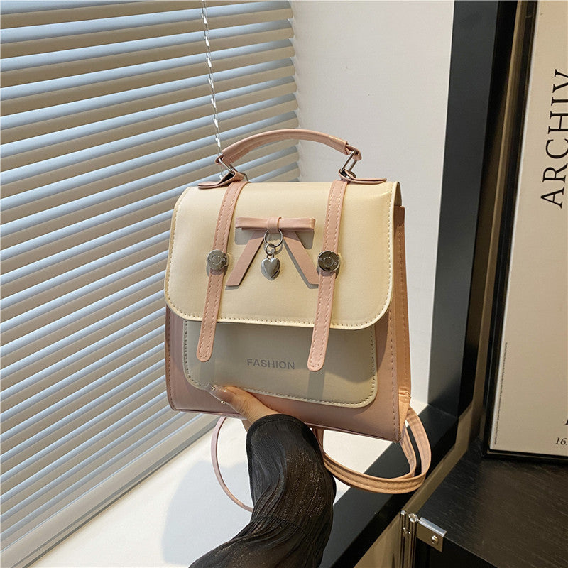 Single Shoulder Double Shoulder Women's Bag2025New Fashionable Girly Casual Multi-use Small Square Bag Spring Summer Hot-selling Women's Bag