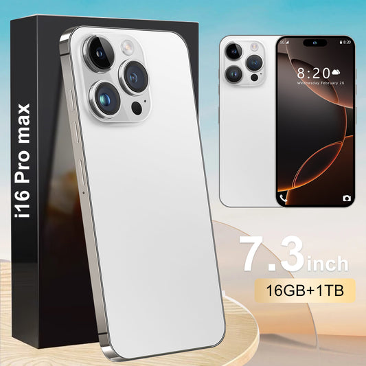 Hot Sale I16 Pro Max Cross-border Mobile Phones16+1T Truly Smart Island7.3Inch Android8.1Meikeduo OZON Batch
