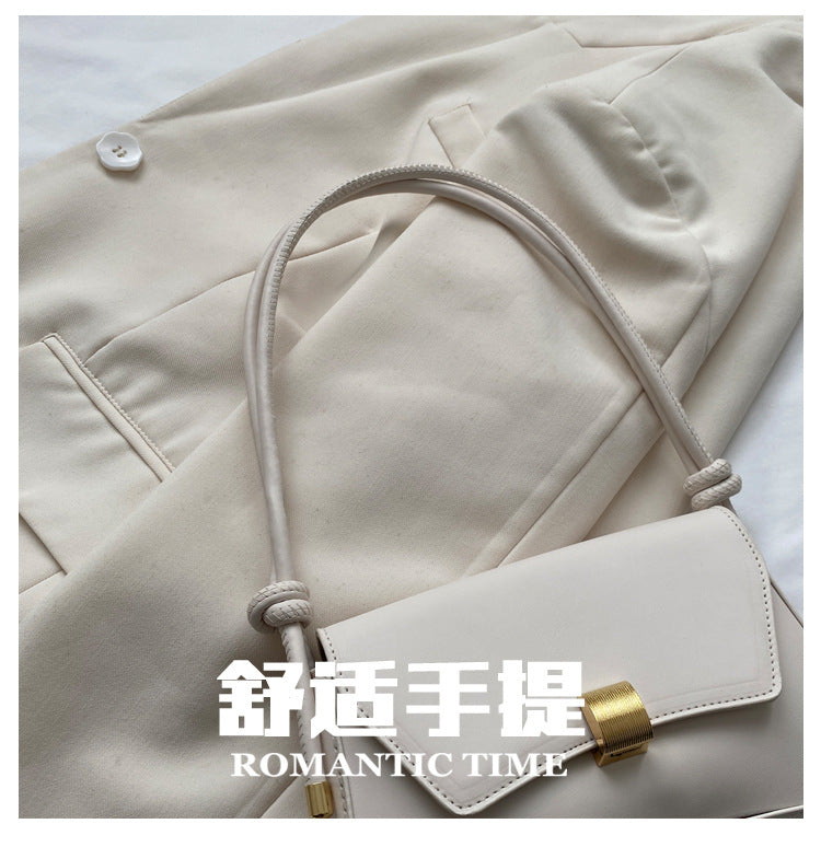 Trendy Women's Shoulder Crossbody Bag Small Square Bag2024Spring new style simple retro hand-held underarm bag