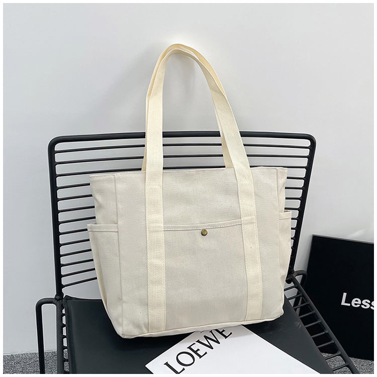 Large Capacity Tote Canvas Bag for Work and Going out Good-looking Commuter's All-Matching Art Student Book One Shoulder Bag Bag