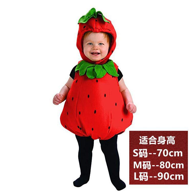 Christmas Halloween Baby Butterfly Costume Strawberry Costume Dress Fruit-Shaped Jumpsuit Performance costume