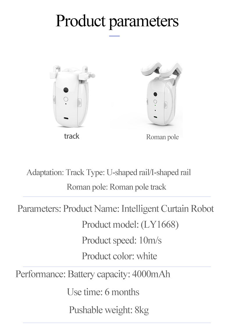 Electric Curtain Motor Smart Home Curtain Assistant Tuya Mobile Remote Control Automatic Smart Curtain Companion