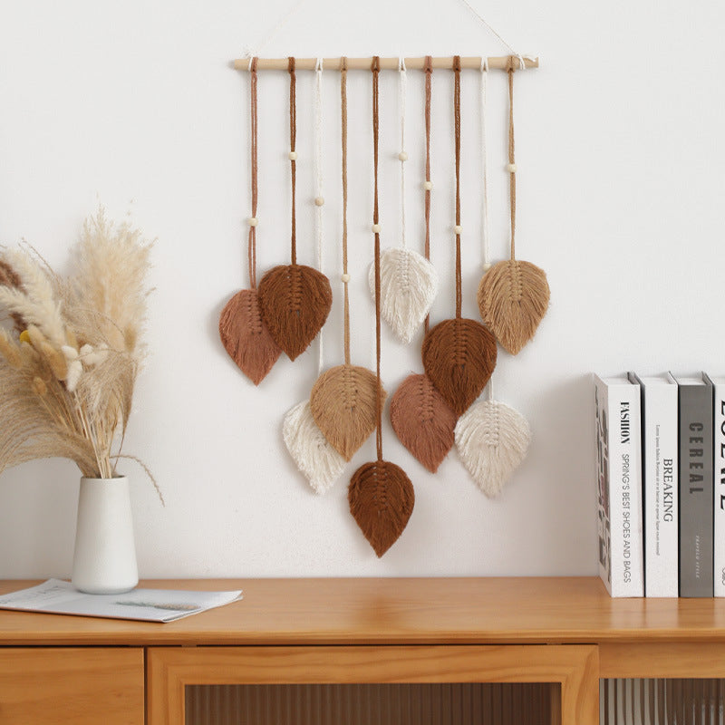 Cross-Border Hot-Selling European Style Artificial Woven Cotton Rope Tapestry Tassel Home Wall Hanging Decoration Soft Furnishing Collection Wholesale