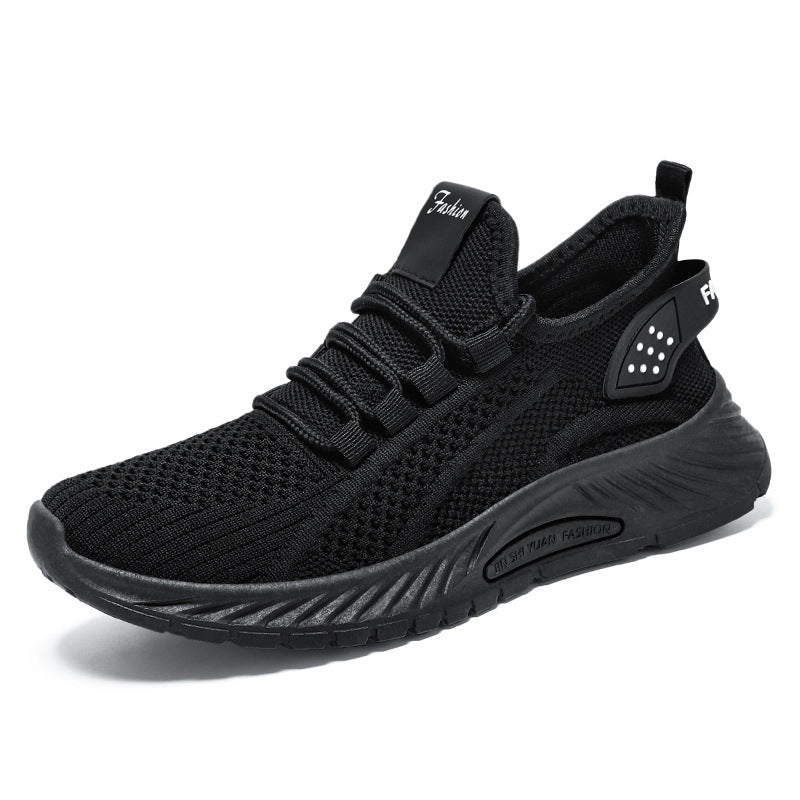 White Flyknit Soft Sole Running Shoes for Women, Summer New Versatile Lightweight Sneakers, Breathable Casual Sports Shoes