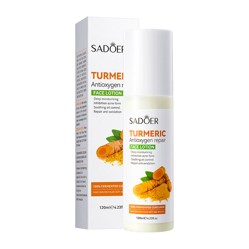 Full English Turmeric Skincare Set SADOER Cleansing, moisturizing, hydrating five-piece set for cross-border foreign trade wholesale