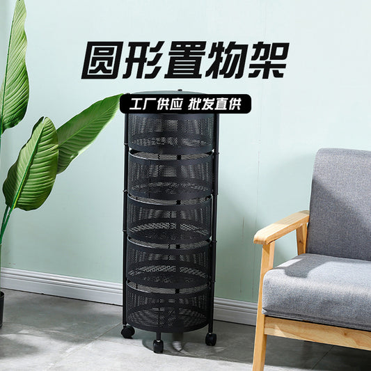 Multifunctional Storage Rack Stainless Steel Color Storage Shelf Five-layer Kitchen Shelf Pot Rack Floor Storage Rack Organizer Rack