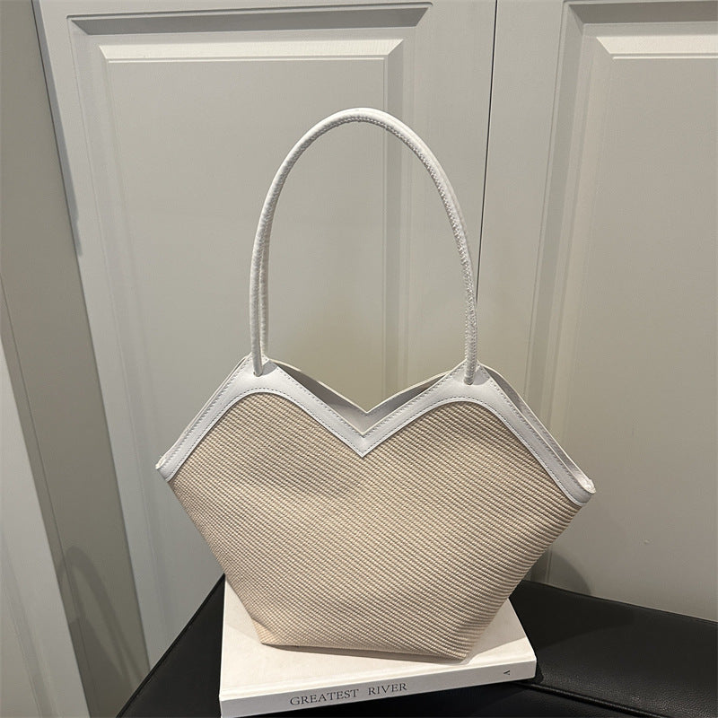 Summer Patchwork Large Capacity Women2025New Fashionable Loose Style Trendy New Casual Tote Shoulder Underarm Bag