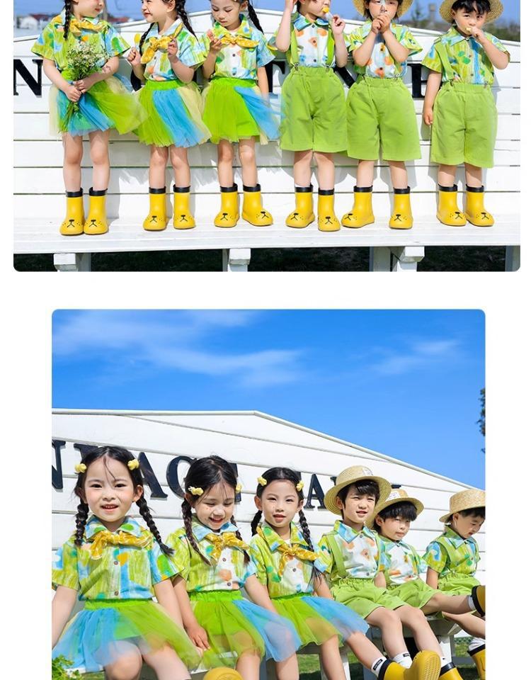 Children's Day Performance Costumes Kindergarten Uniforms Elementary School Choir Costumes Sports Meet Class Uniforms Short Skirt Sets Catwalk