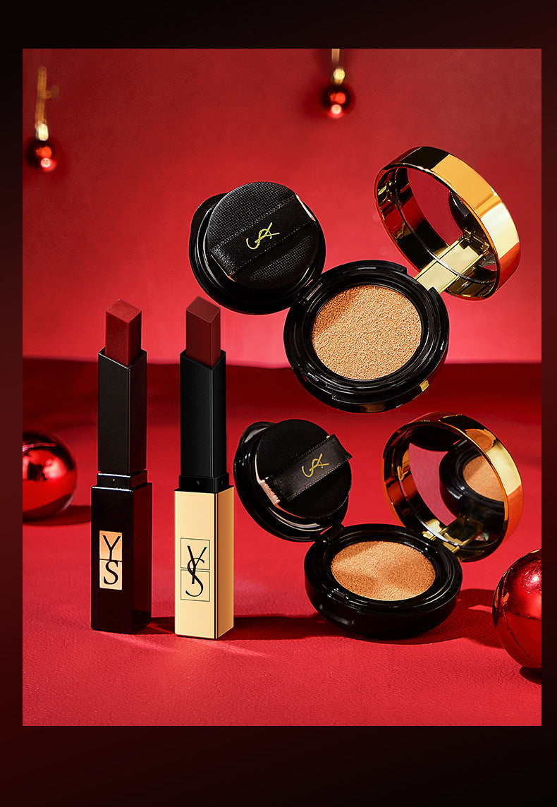 YS Lipstick Cushion Two-Piece Set Gift Box Qixi Valentine's Day Gift for Best Friend Girlfriend Birthday Gift Box Wholesale