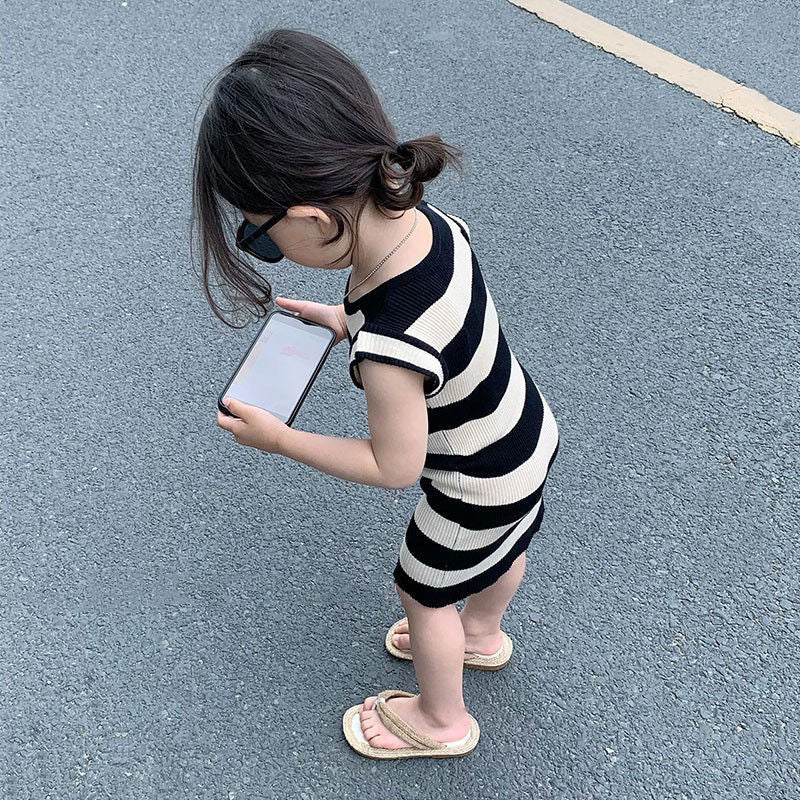 Slim Striped Sleeveless Dress