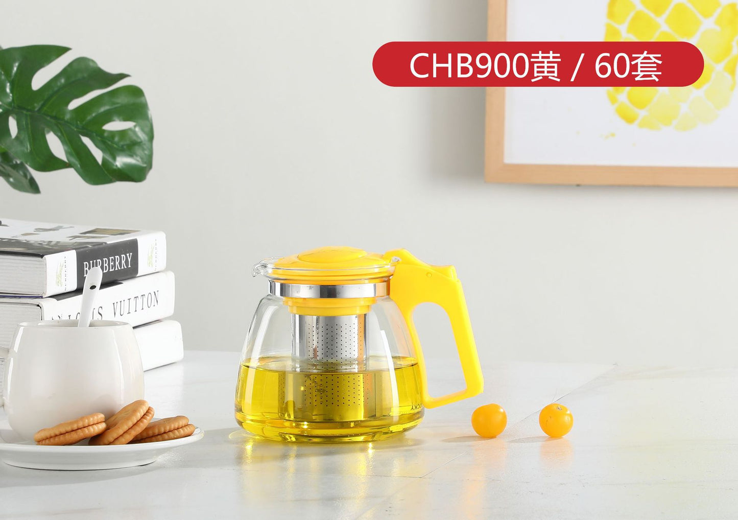 Large Capacity Glass Teapot Kung Fu Tea Brewing Pot Household Kettle Single Pot Heat Resistant Filter Tea Maker Flower Tea Tea Set