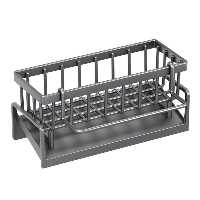Cross-Border Kitchen Sponge Rack Draining Rack Dishwashing Liquid Organizer Multi-Functional Cloth Rack Rod Countertop Storage Rack
