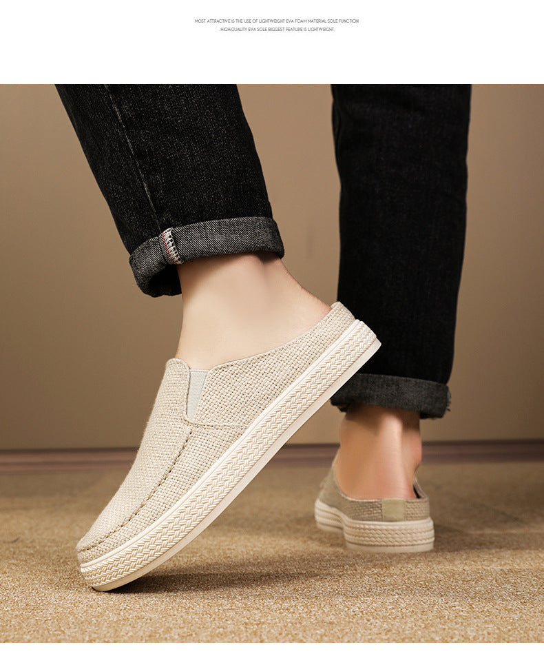 Men's Summer Breathable Casual Slip-On Shoes Comfortable Dad Shoes Outdoor Slippers Home Trendy Men's Shoes