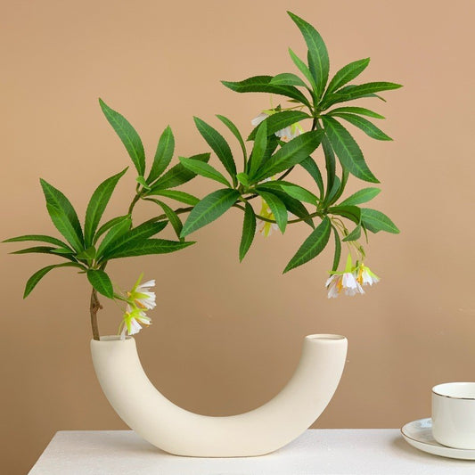 3D Printed Artificial Water Stone Banyan Modern Home Restaurant Decoration with Flowers Anesthetic Wood Shape Flower Arrangement Landscaping Fake Green Plant