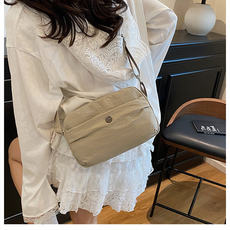 Casual texture niche design small square bag2025Spring New Fashionable Trendy Women's Single Shoulder Crossbody Bag