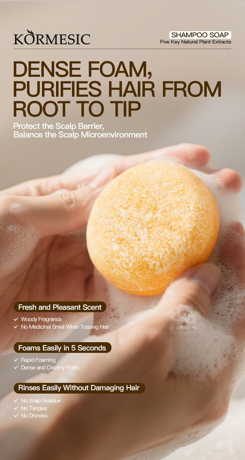 KORMESIC Flower Plant Refreshing Oil Control Shampoo Soap shampoo soap Cross-Border Foreign Trade Factory Wholesale