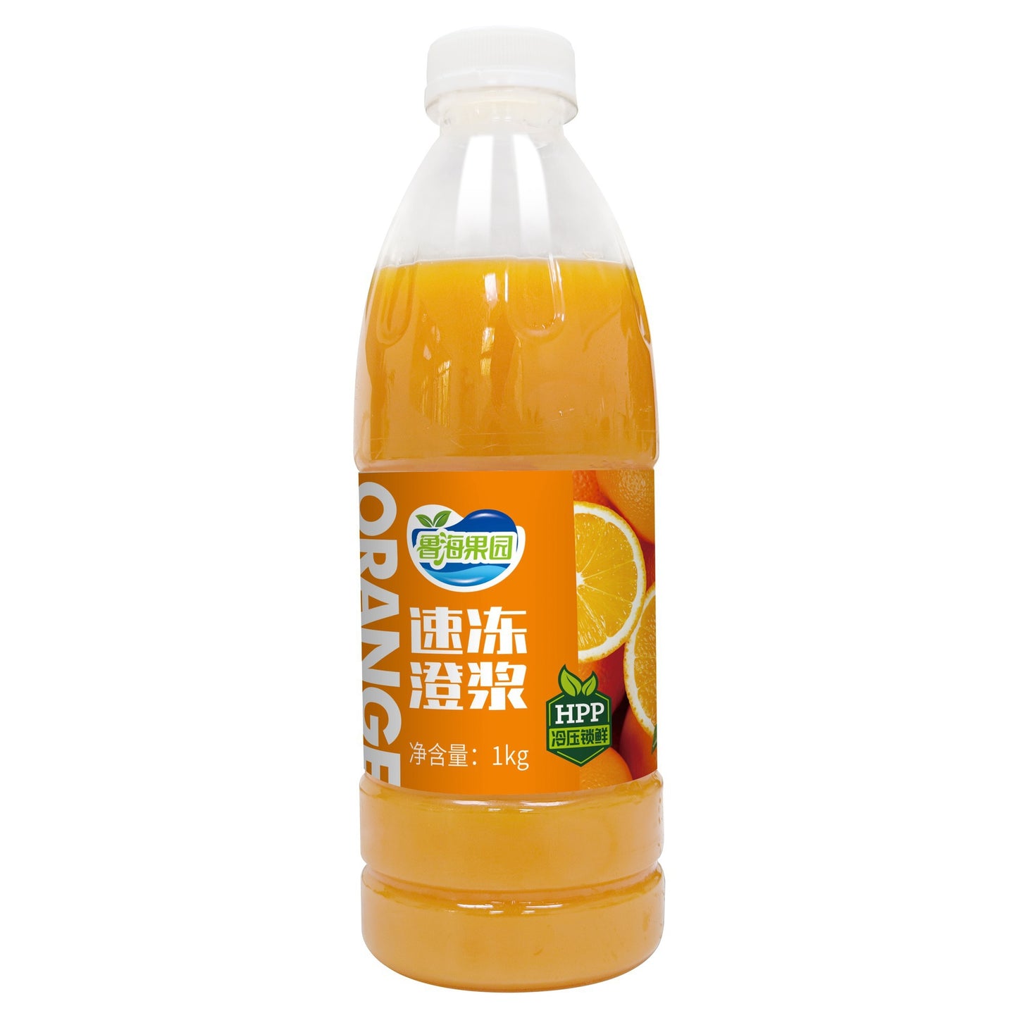 Luhai HPP Quick-frozen Orange Juice Bottled1kg Orange Juice without Fruit Pulp C American Sparkling Water Coffee Milk Tea Ingredients