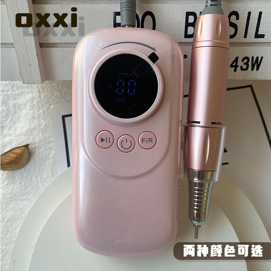 OXXI Japanese Style Rechargeable Portable Cuticle Remover Nail Polish Remover Nail Drill Machine for Nail Salon Use