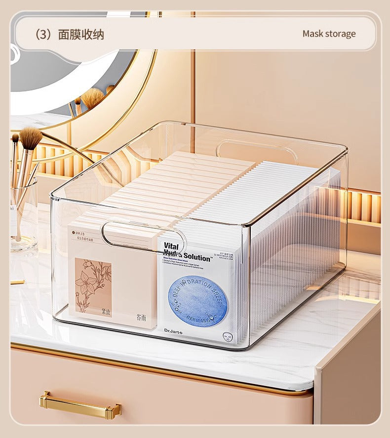 Storage Basket Desktop Snacks Miscellaneous Organizer Storage Box Cabinet Plastic Rectangular Transparent Acrylic Storage Box