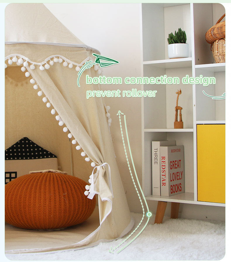 Large Space Children's Tent Portable Indoor Boys Girls Game House Castle Small House