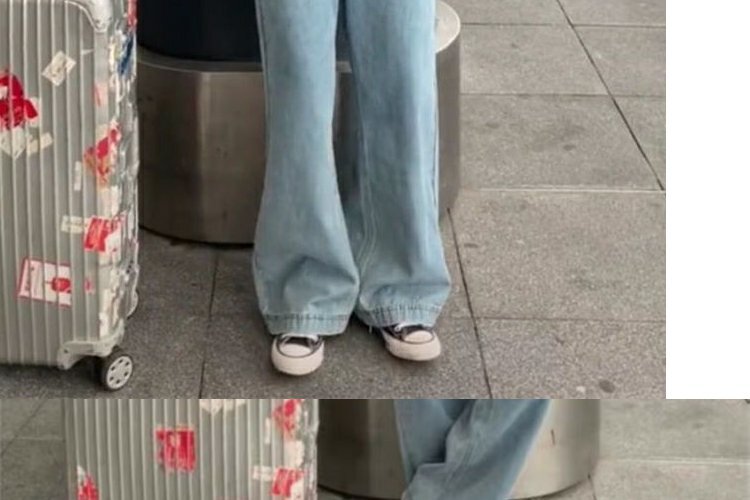 Internet Celebrity Floor-Length Pants2024Spring Summer New Long Pants Korean Style Loose Plus Size High Waist Wide Leg Jeans Overalls for Women