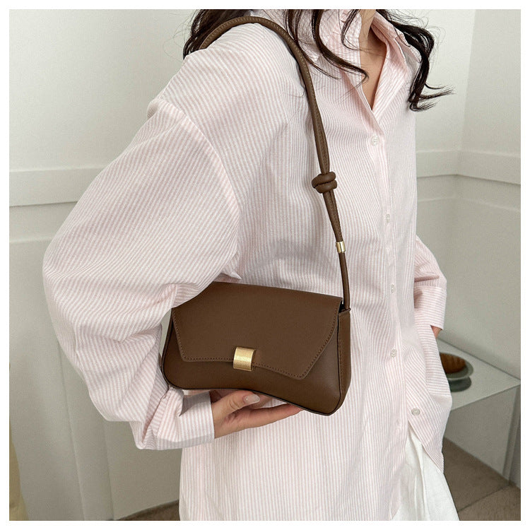 Trendy Women's Shoulder Crossbody Bag Small Square Bag2024Spring new style simple retro hand-held underarm bag