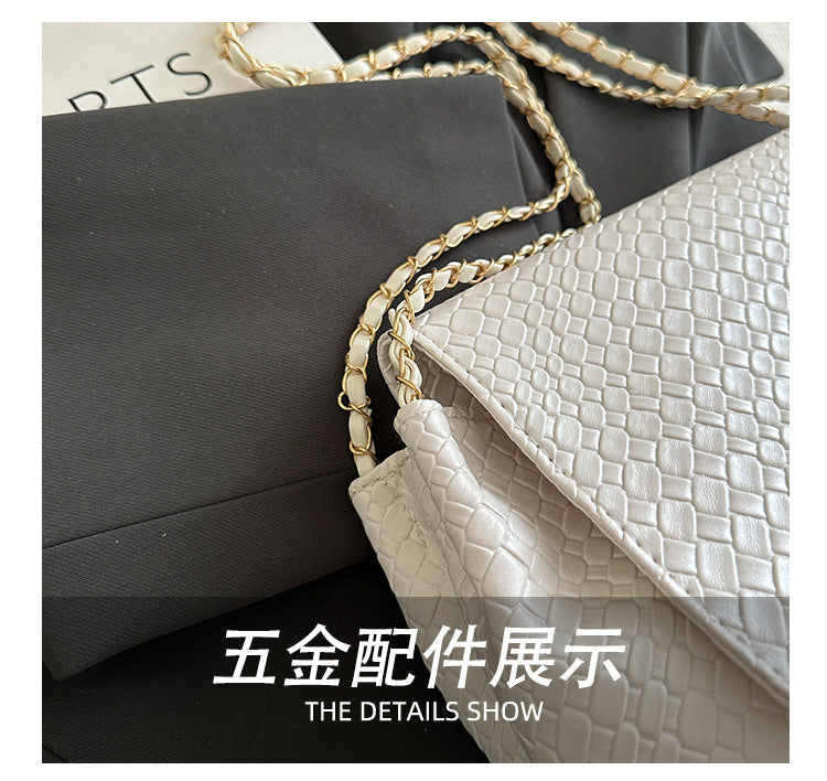 Korean Style ins Chain Bag Versatile Simple Large Capacity Shoulder Bag New Large Underarm Bag Commuter Bag