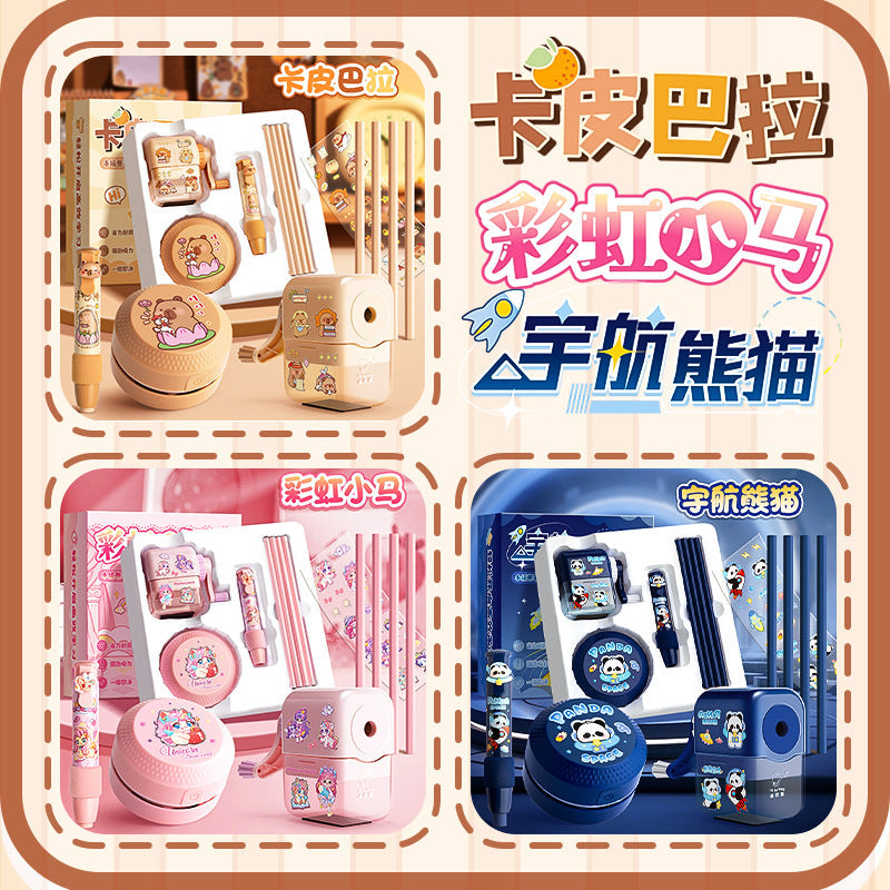 Kaba Bear Stationery Set Gift Box Cartoon Multi-Scene Use Student Graduation Gift Back-to-School Season Stationery Big Gift Pack http://detail.1688.com/offer/914519778285.html