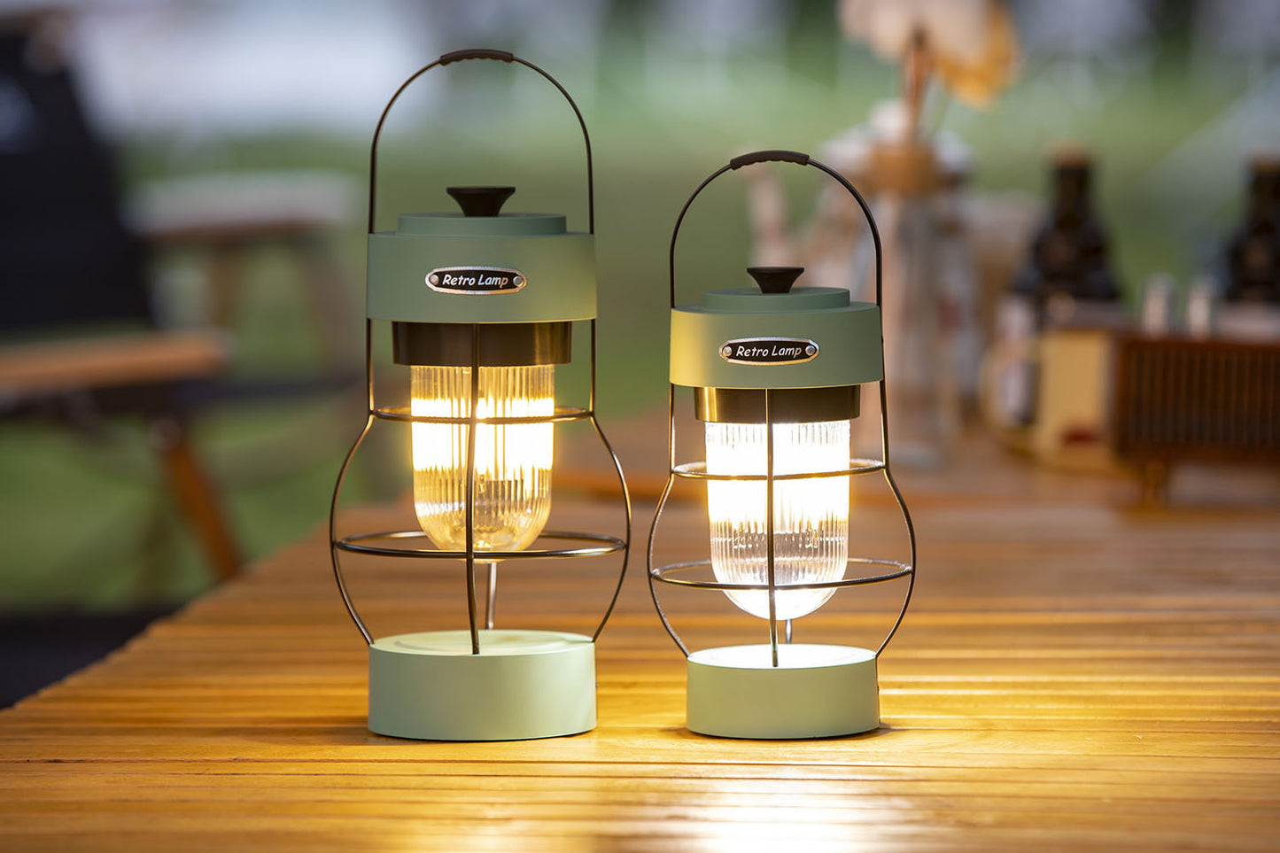 New Outdoor Camping Lantern Camping Light Camping Atmosphere Light Rechargeable Lighting Portable Retro Lantern Tent Camp Light