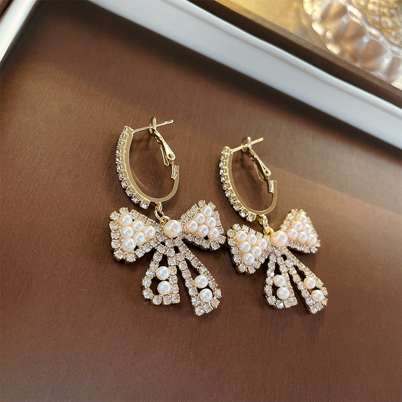 Pearl Earrings with a Sense of Sophistication Real Gold Electroplated Silver Needle French Retro Palace Style Earrings Versatile Ear Jewelry Wholesale