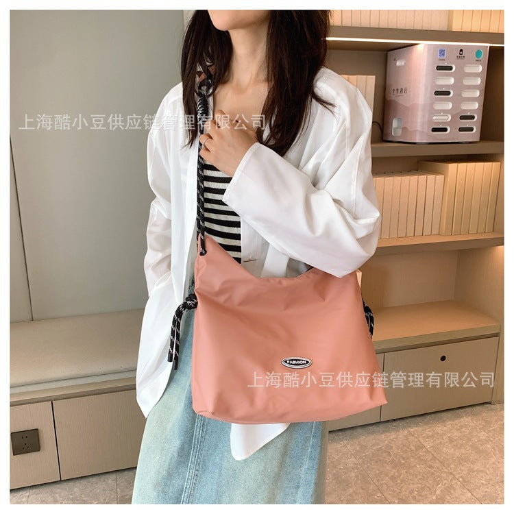 Fashion Simple Crossbody Bag for Women, Large Capacity Lazy Style Single Shoulder Tote Bag, Korean Version Versatile Commuting