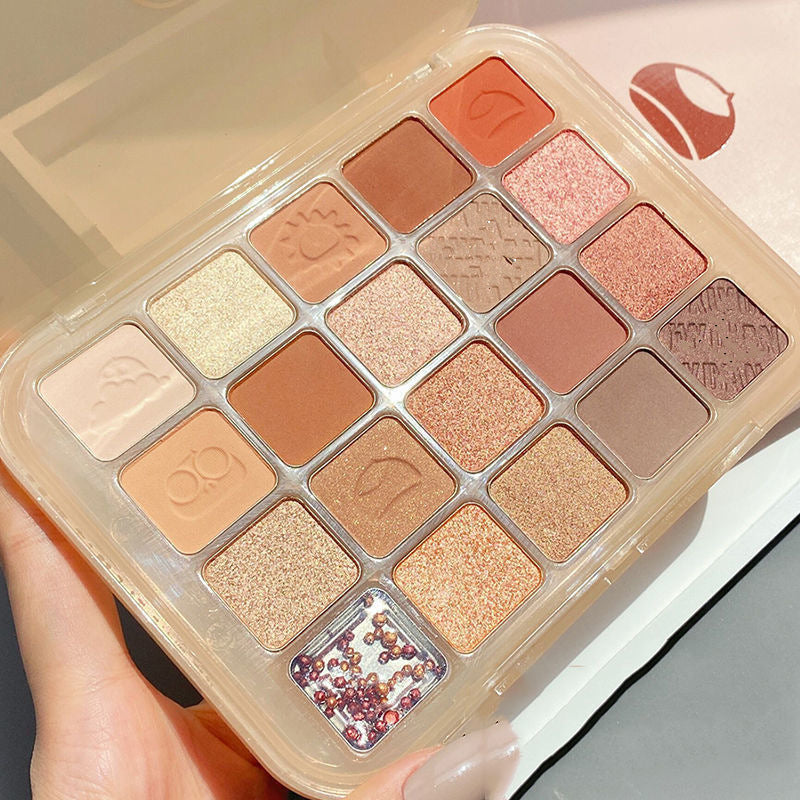 【48Delivery Within Hours】DIKALU Chestnut20Color Eyeshadow Palette Pearlescent Matte Earth Color Pomegranate Seed Crispy