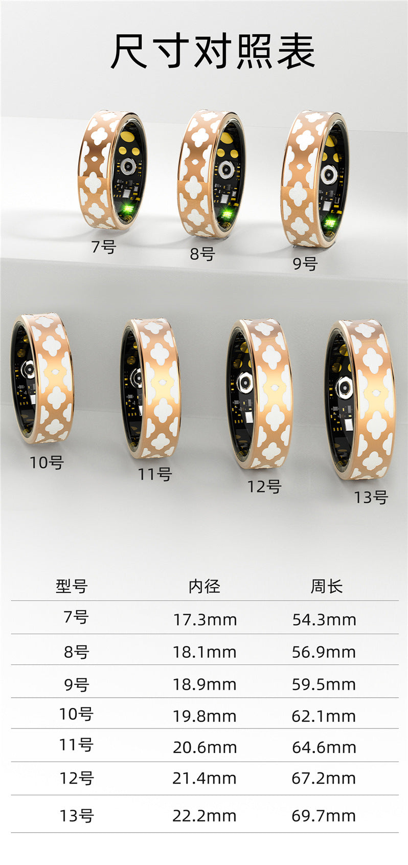 Cross-Border Hot-Selling Niche Black Technology R10M Enamel Color Smart Ring Heart Rate Blood Oxygen Sleep Monitoring Sports Photo