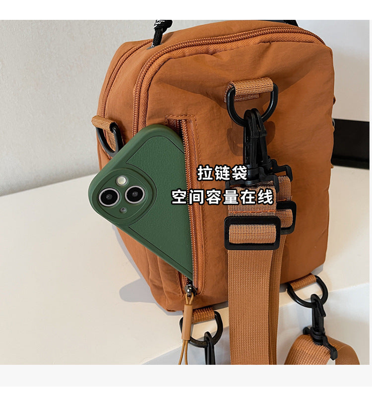 Cross-Border New Japanese Style Shell Small Backpack for Women, Commuting Versatile Crossbody Shoulder Bag, Fashionable Casual Mini Backpack