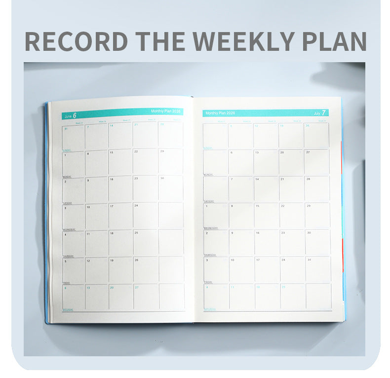 2026Calendar Book Cross-Border English Yearly Calendar Book365Tianji Daily Planner Efficiency Notebook