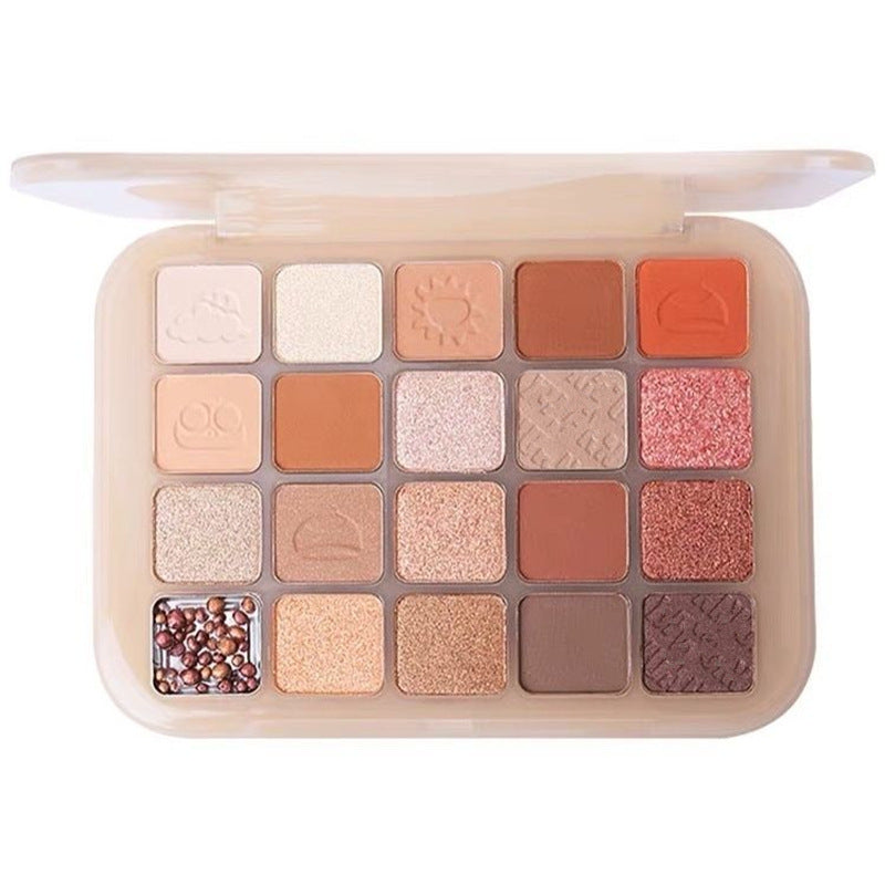 【48Delivery Within Hours】DIKALU Chestnut20Color Eyeshadow Palette Pearlescent Matte Earth Color Pomegranate Seed Crispy