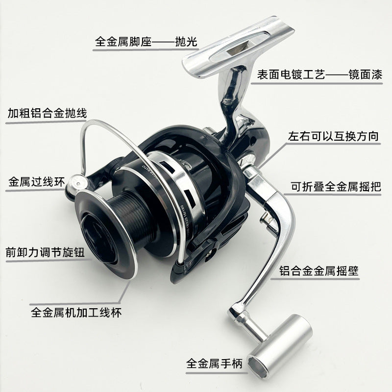 Xinlong Weihai Rod Spinning Fishing Reel 13Bearing Full Metal Head Fishing Reel Long Casting Fishing Rod Accessories Market