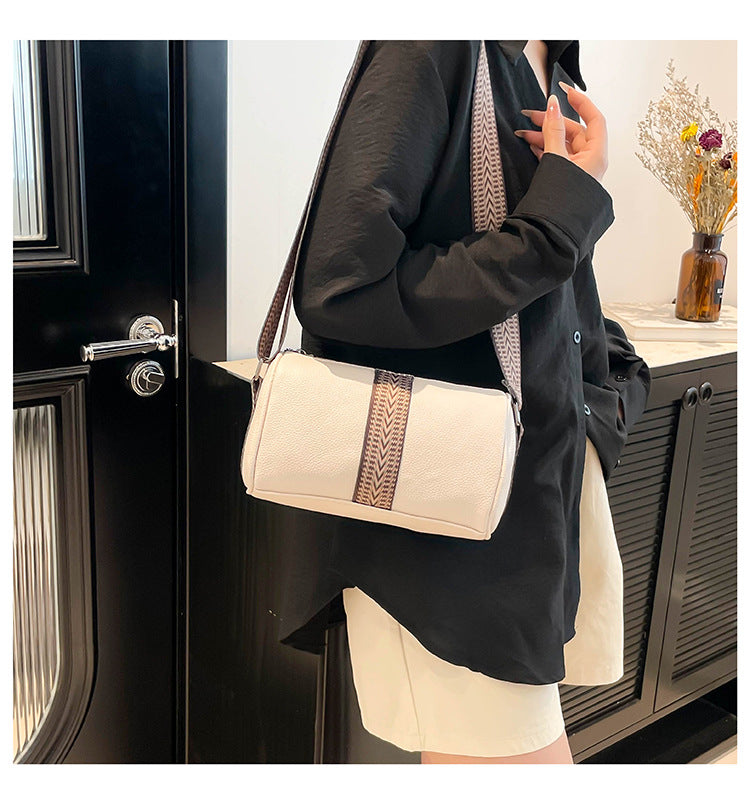 Genuine Leather Fashion Large Capacity Women's Bag2023New Top Layer Cowhide European and American Retro Casual Bag Trendy Single Shoulder Crossbody Bag