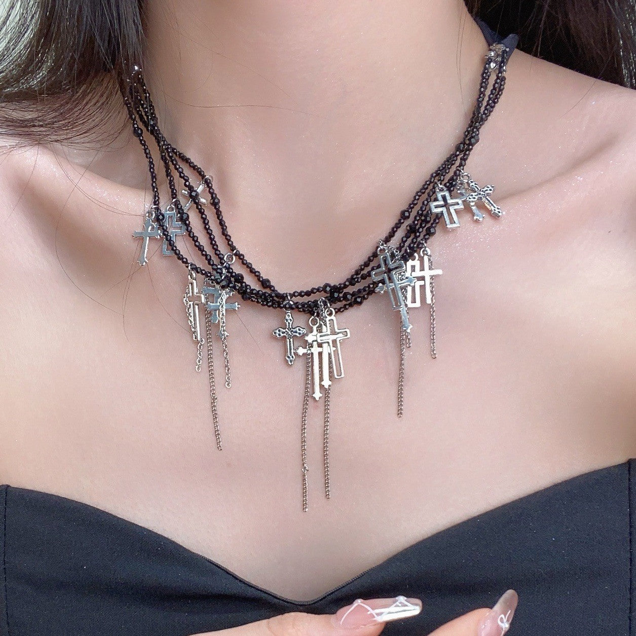Light Luxury Niche Design Y2K Necklace Bracelet Set Elegant Versatile Sweet Cool Spicy Girl Choker High-end Collarbone Chain