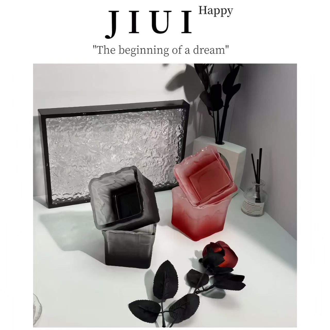 ins Fashionable Classic Creative Home Bedroom Hotel Office Trendy Glacier Glass Ashtray