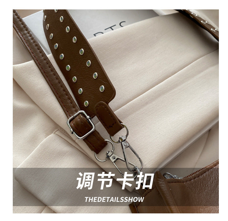 Crossbody Pouch2025Spring New Underarm Bag Niche Handbag Versatile Commuter Single Shoulder Underarm Rivet Women's Bag